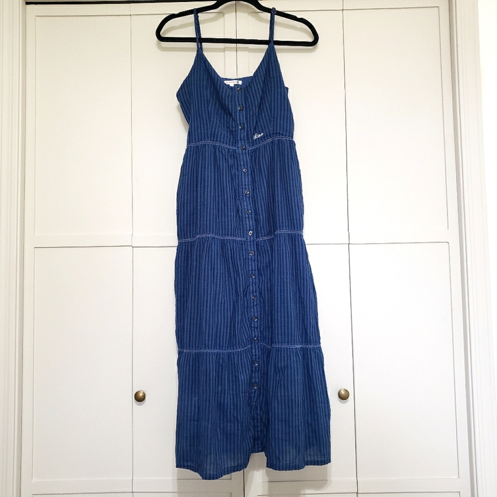 Blue Striped Maxi Dress